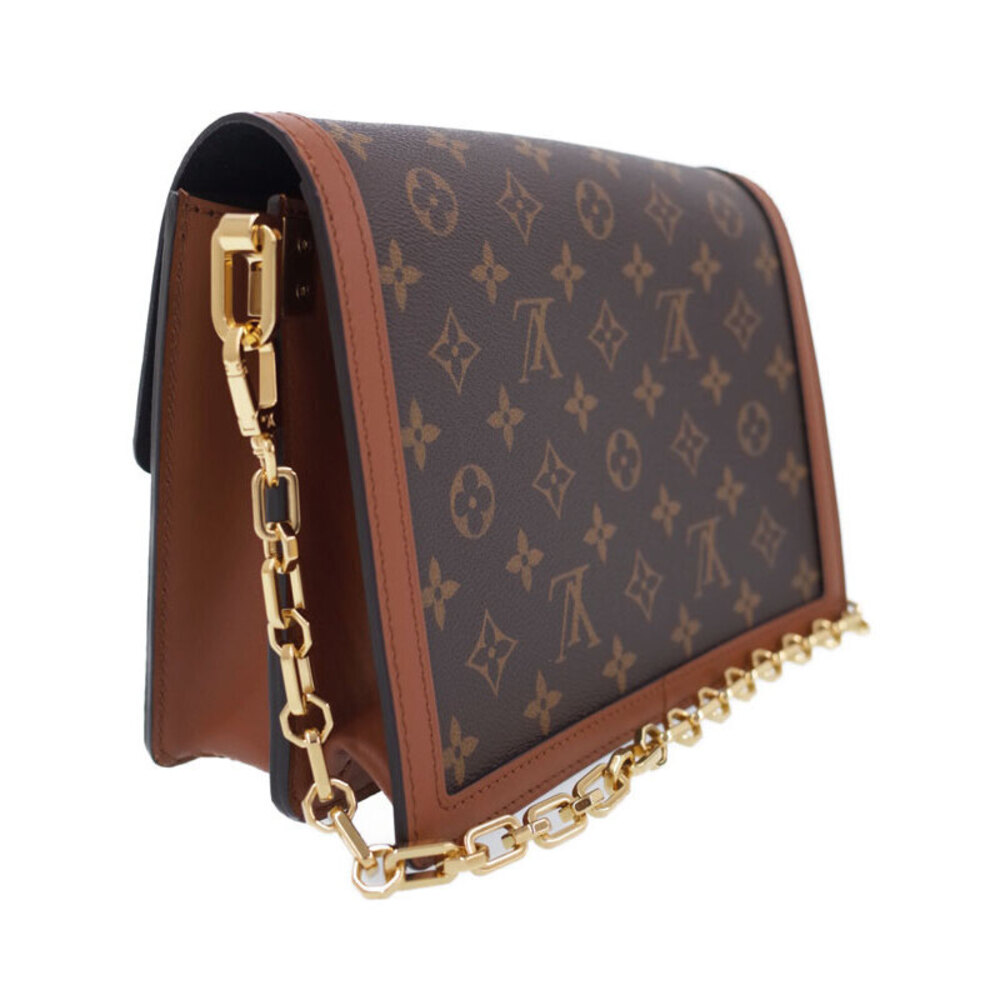 Louis Vuitton Monogram Dauphine Brown Leather Reverse